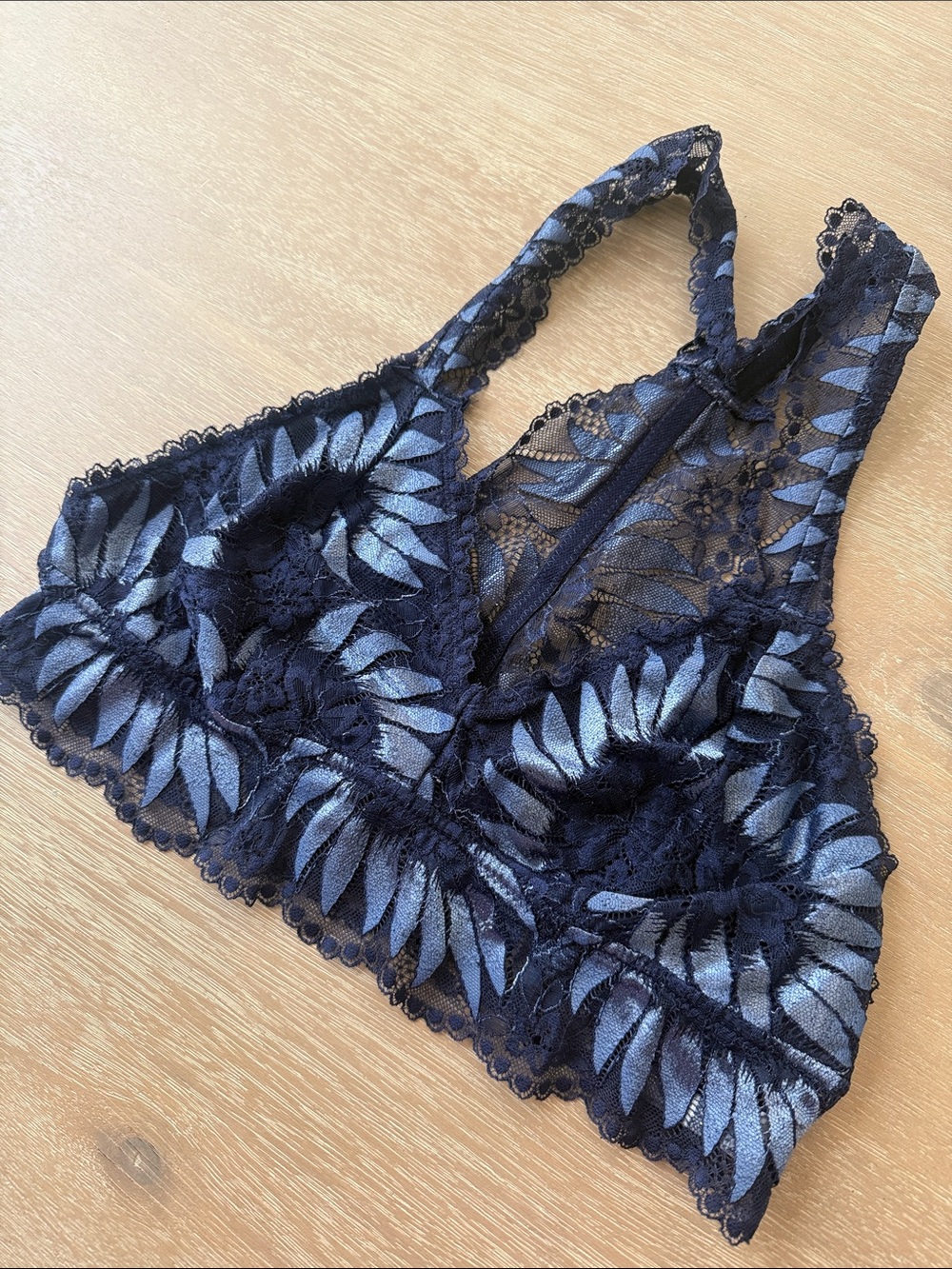 aerie Metallic Lace Racerback Bralette | L